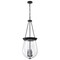 Nuvo Boliver 3-Light Pendant 14 in. Matte Black Clear Seeded Glass 60/7803 - alternate 1